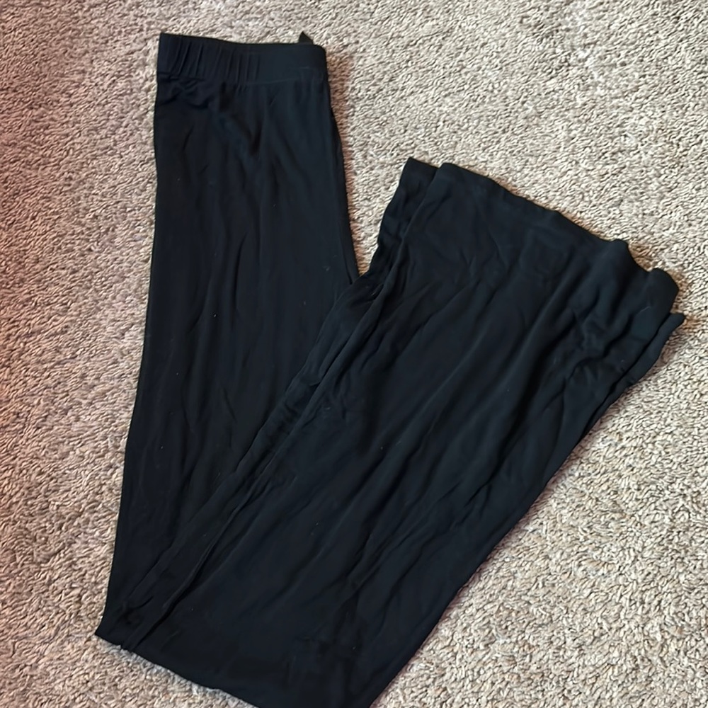 black flare leggings